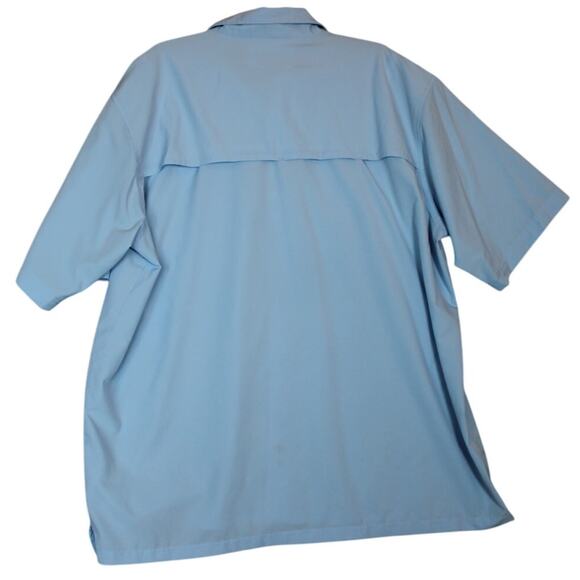Bimini Bay Men's Size 2XL Blue Bimini Flats‎ II Short Sleeve Button Up Shirt - Picture 2 of 8
